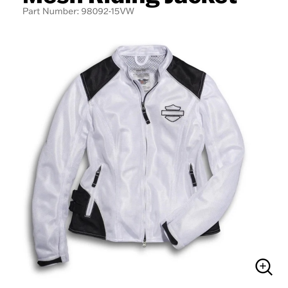 Harley-Davidson Women's White and Black Mesh Riding Jacket